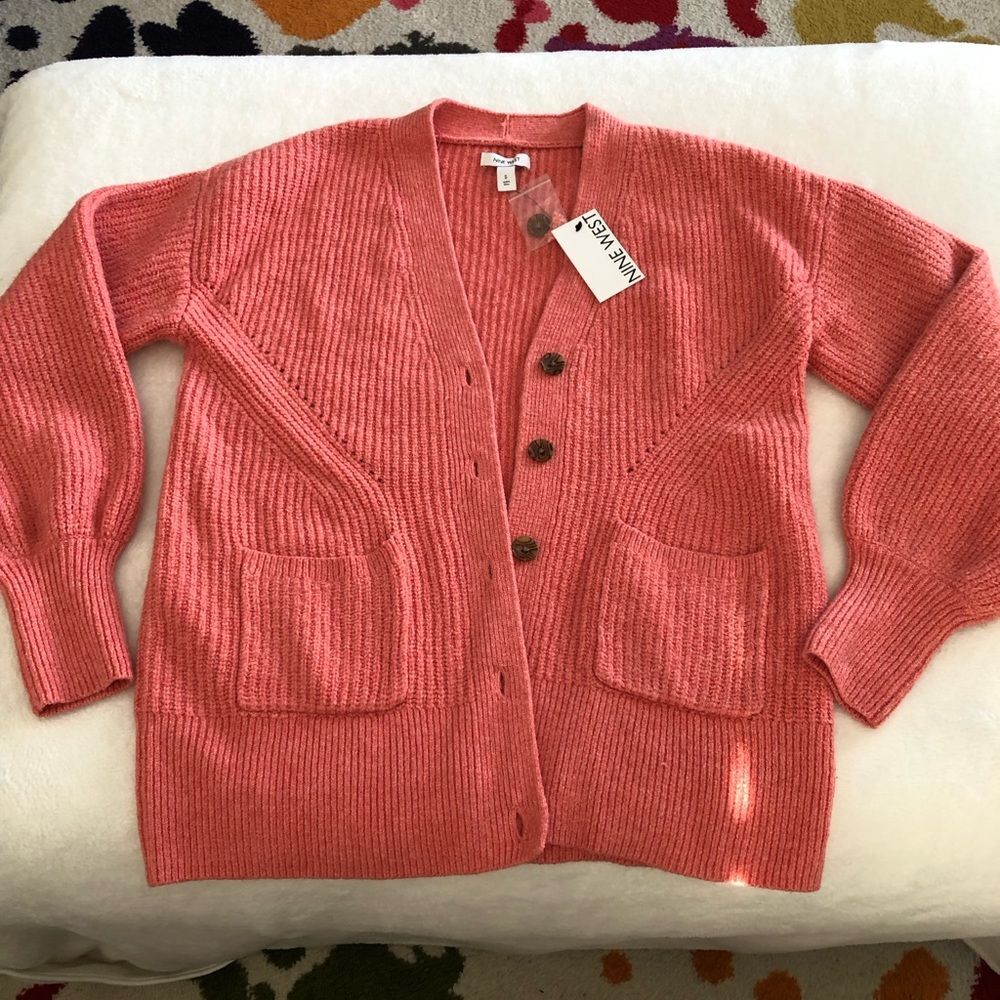 New Nine West sweater, button open front, size small - Picture 7 of 8